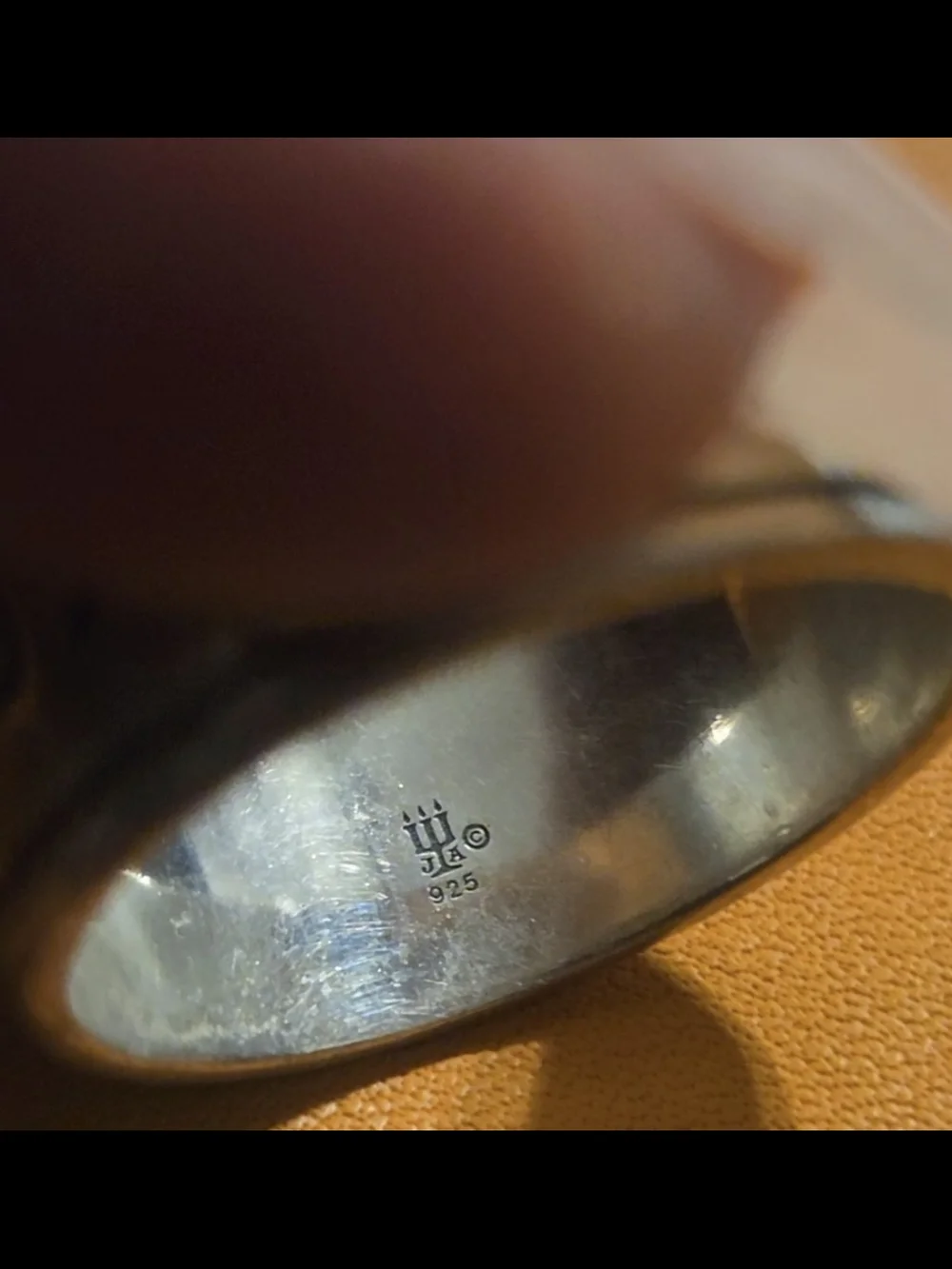 James Avery Silver Engraved Spinner Ring